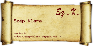 Szép Klára névjegykártya